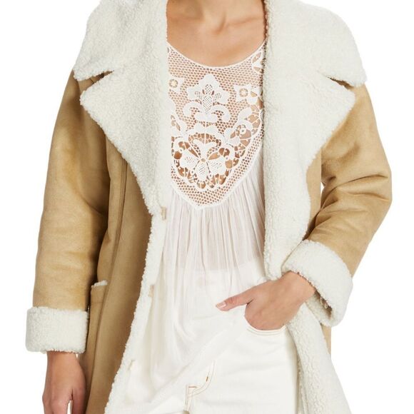 NWT Free People Diogo Coat / Ivory Combo - Picture 8 of 14